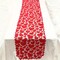Single-Piece Valentine's Day Heart Table Runner - Red Heart Lace Dining Table Decoration for Family Meals & Romantic Dinners